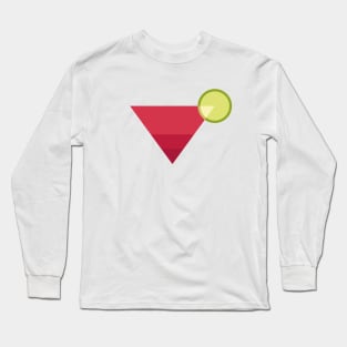 Cosmopolitan Cocktail Minimal Retro Long Sleeve T-Shirt